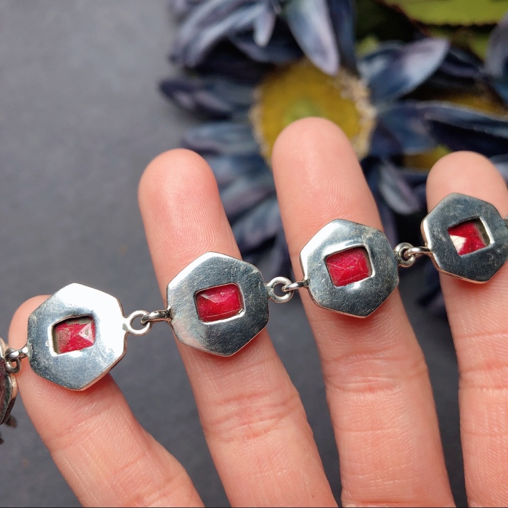 Clearancesterling Silver Ruby Bracelet - image 6